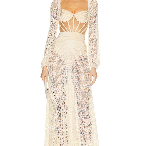 PatBO Dresses & Skirts - PatBO netted beach maxi Dress size Small